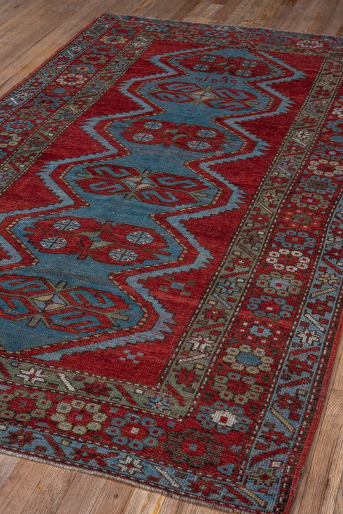Antique Trans Caucasian Area Rug (4' x 7')